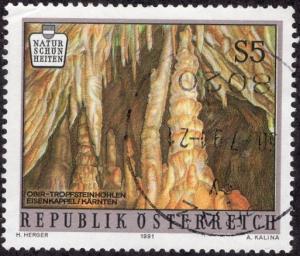 Austria 1493 - Used - 5s Obir Caverns (1991) (cv $0.65) (3)