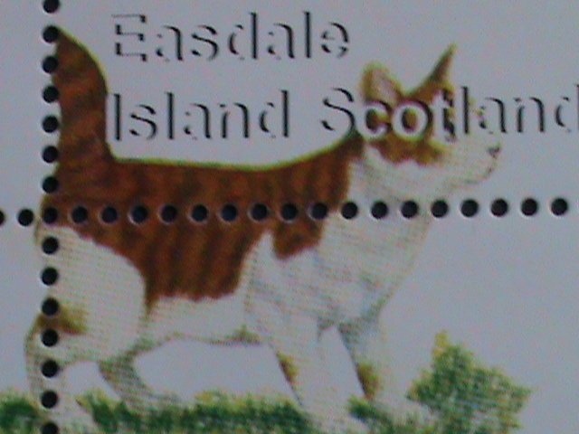 EASDALE-SCOTLAND STAMP -COLORFUL WORLD LOVELY CATS LARGE MNH FULL SHEET  VF