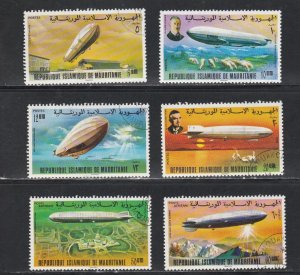 Mauritania # 345-348, C167-168, C169, Zeppelins, CTO, 1/2 Cat.