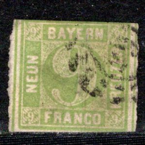 German States Bavaria Scott # 6, used