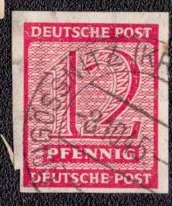 Germany DDR Russian Occupation West Saxony 1945 -  14N7a Used