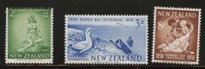 New Zealand Scott 323-325 MNH** 1958 set