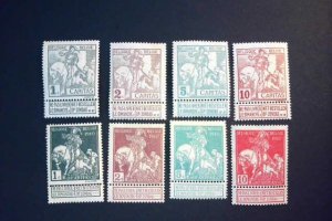 Belgium Sc# B1-B8 Complete Set MH Cv $28
