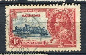 BARBADOS; 1935 early GV Jubilee issue fine used 1d. value