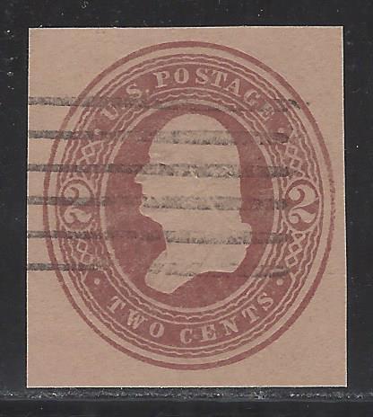 United States Scott # U263, pse cut square envelope, used