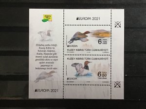 Turkish Cyprus - Postfris/MNH - Sheet Europe, Endangered Animals 2021