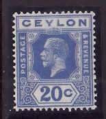 Ceylon-Sc#237- id13-unused NH og 20c ultra KGV-1921-33-