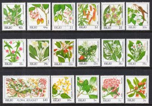 Palau 126-142 Flowers MNH VF