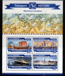 MALDIVES #3286 2015 MARITIME TRANSPORT HISTORY MINT VF NH O.G M/S4