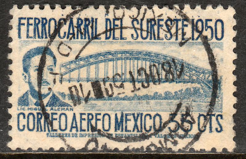 MEXICO C202, Opening Southeastern Railroad. Used. F-VF. (277)