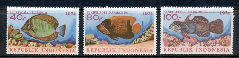 Indonesia 1974 Marine Life Fish MUH