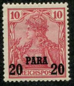 German Offices Turkey SC# 32 20para on 10pf on Germany MLH