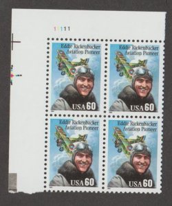 U.S. Scott #2998 Eddie Rickenbacker Stamp - Mint NH Plate Block