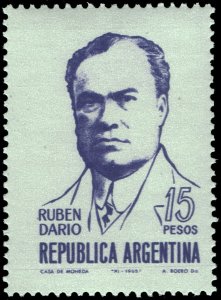 Argentina #788  MNH - Poet Ruben Dario (1965)