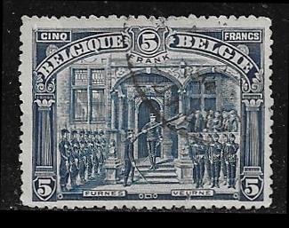 Belgium 121 used 2018 SCV $125.00  - has approx 5/8 repaired tear  - 13155