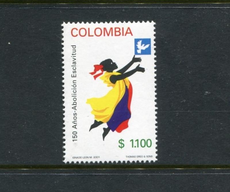 Colombia 1176, MNH, Abolition of Slavety 150th Ann. 2001. x23440