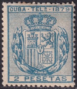 Cuba 1879 telégrafo Ed 47 telegraph MNH**