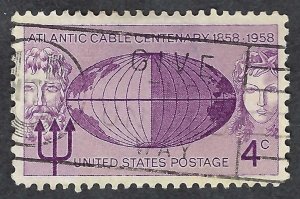 United States #1112 4¢ Atlantic Cable Centenary (1958). Used.