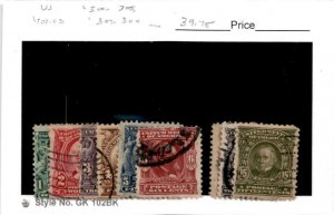United States Postage Stamp, #300-305, 307-309 Used, 1903 (AH)