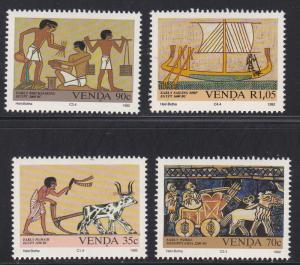 South Africa - Venda # 245-248, Ancient Inventions, NH, 1/2 Cat.