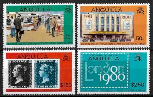 Anguilla #371-4 MNH Set - London '80 Stamp Expo