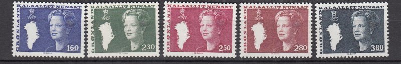 J26531  jlstamps various 1980-9 greenland from set mnh #124//131 queen