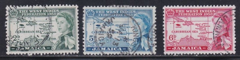 Jamaica # 175-177, West Indies Federation, Used, 1/2 Cat.