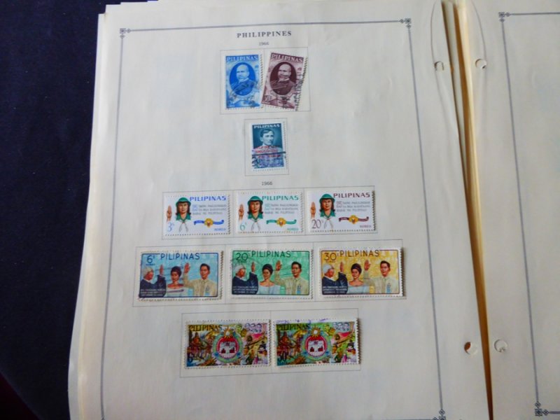 Philippines 1960-1973 Stamp Collection on Scott International Album Pages