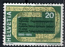 Switzerland 1970: Sc. # 510; Used Single Stamp