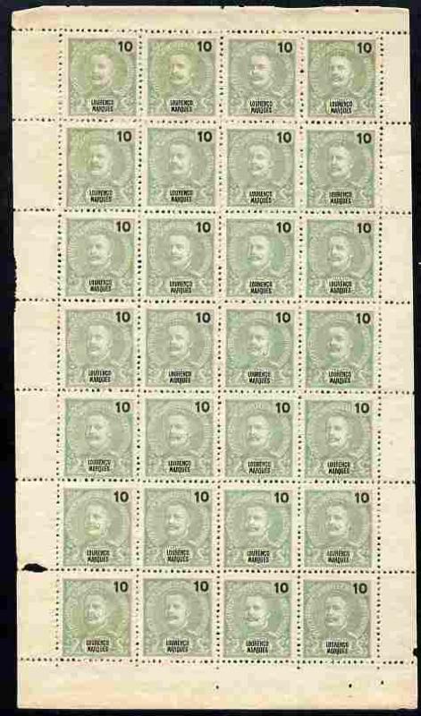 Lourenco Marques 1898-1901 King Carlos 10r green & bl...