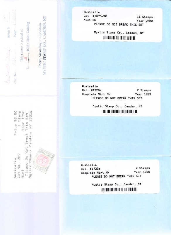 Australia - 12 Packets See Scans and Description