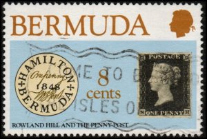 Bermuda 389 - Used - 8c Stamps on Stamp (1980) +