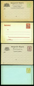 Germany Stamps Lot of 12 early mint Postal cards Many with reply 100+ years old