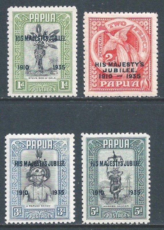 Papua New Guinea #114-17 NH 1932 Issues Ovptd. For 1935 Silver Jubilee