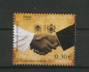 MONTENEGRO-VATICAN-MNH**  STAMP-KONKORDAT-2011.