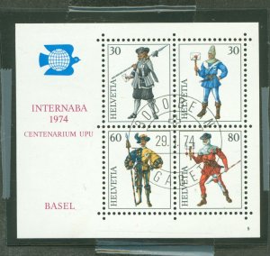 Switzerland #585 Used Souvenir Sheet