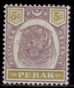 MALAYSIA - Perak QV SG70, 5c dull purple & olive-yellow, LH MINT. Cat £14.