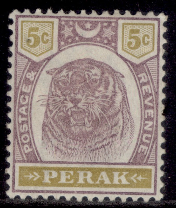 MALAYSIA - Perak QV SG70, 5c dull purple & olive-yellow, LH MINT. Cat £14.