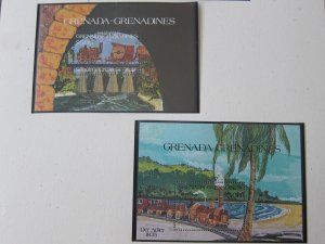 Grenada 1984 Sc 627-8 Train set MNH