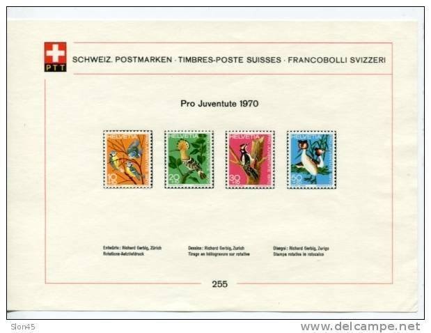 Switzerland 1970 Mi 923-939  MH Complete sets on 5 PTT Cards