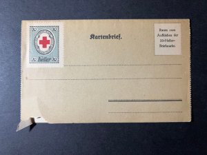 Mint Germany Folded Postal Red Cross Stationery with Stamp Never Postal Used