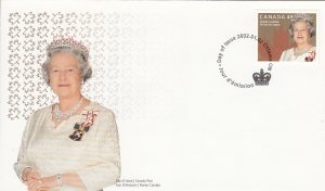 Canada 2002 FDC Scott #1932 48c Queen Elizabeth II Golden Jubilee