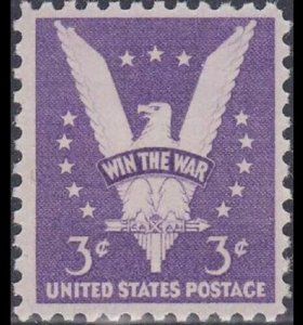 1942 Win the War Victory Single 3c Postage Stamp, Sc# 905, MNH, OG