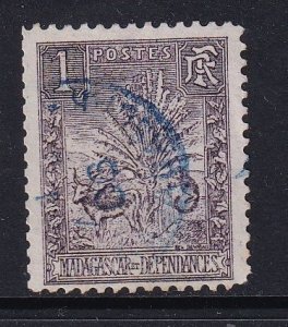 Malagasy Republic  #63  used 1903  Zebu , tree and lemur 1c