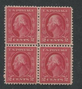 1912 US Stamp #406 2c Mint Never Hinged Very Fine Original Gum Block of 4