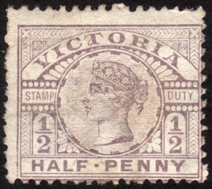 1886, Victoria 1/2p, Light Used, Sc 159