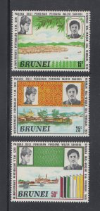 Brunei Scott #168-170 MH