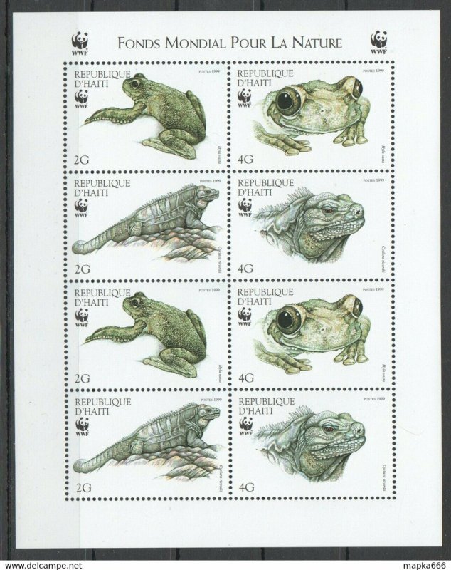 1999 D'Haiti Wwf Fauna Reptiles Sh ** Stamps Pk002