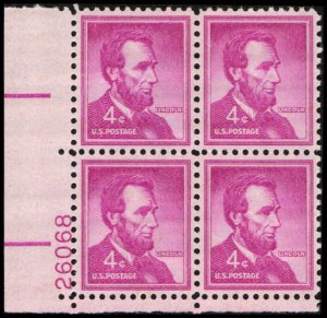 US #1036a LINCOLN MNH LL PLATE BLOCK #26068