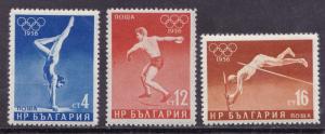 Bulgaria 1956 16th Olympic Games in Melbourne Complete (6) Soccer Boxing NH/VF